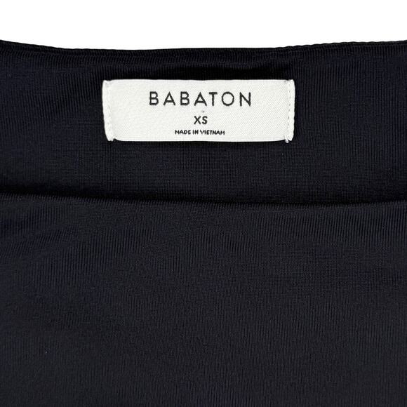 BABATON Aritzia Contour Tank Square-Neck Tank Bodysuit Sz XS Black - Picture 3 of 6